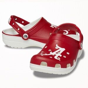 Crocs University of Alabama Classic Clog in the white colorway, size M9/W11.